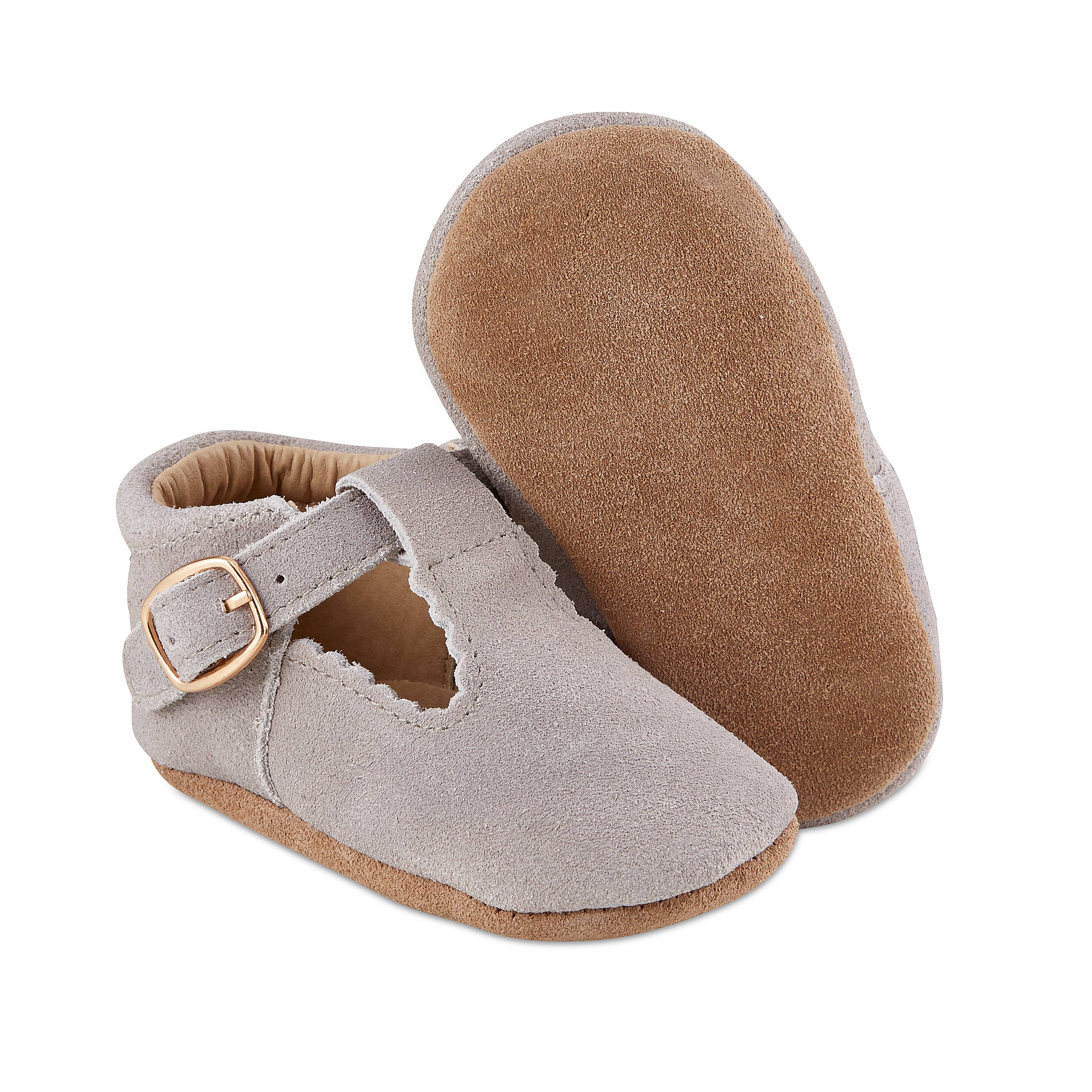 Babe Basics Baby Mary Janes Genuine Leather Moccasins with T-Strap for Babies and Toddlers T-Bars